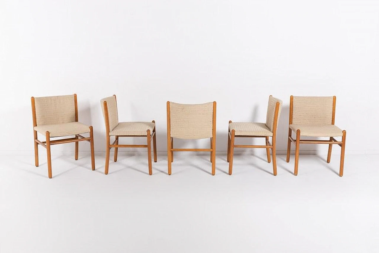 Italian Nuela Chairs by Gianfranco Frattini for Lema SPA, Italy, 1970s, Set of 5 2