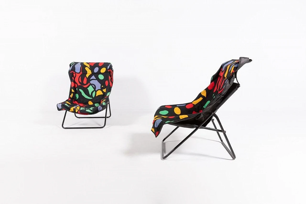Pair of Pop Art folding chairs, 1990s 2