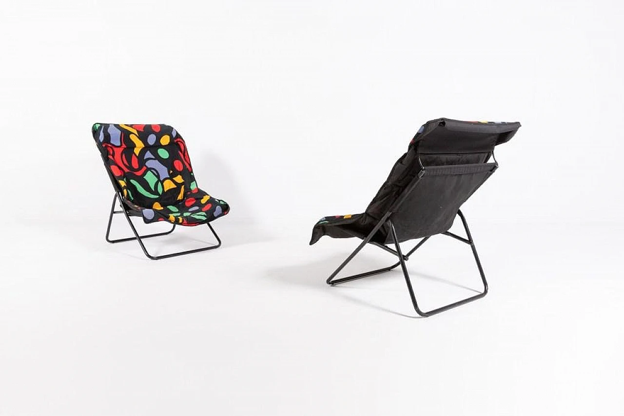 Pair of Pop Art folding chairs, 1990s 3