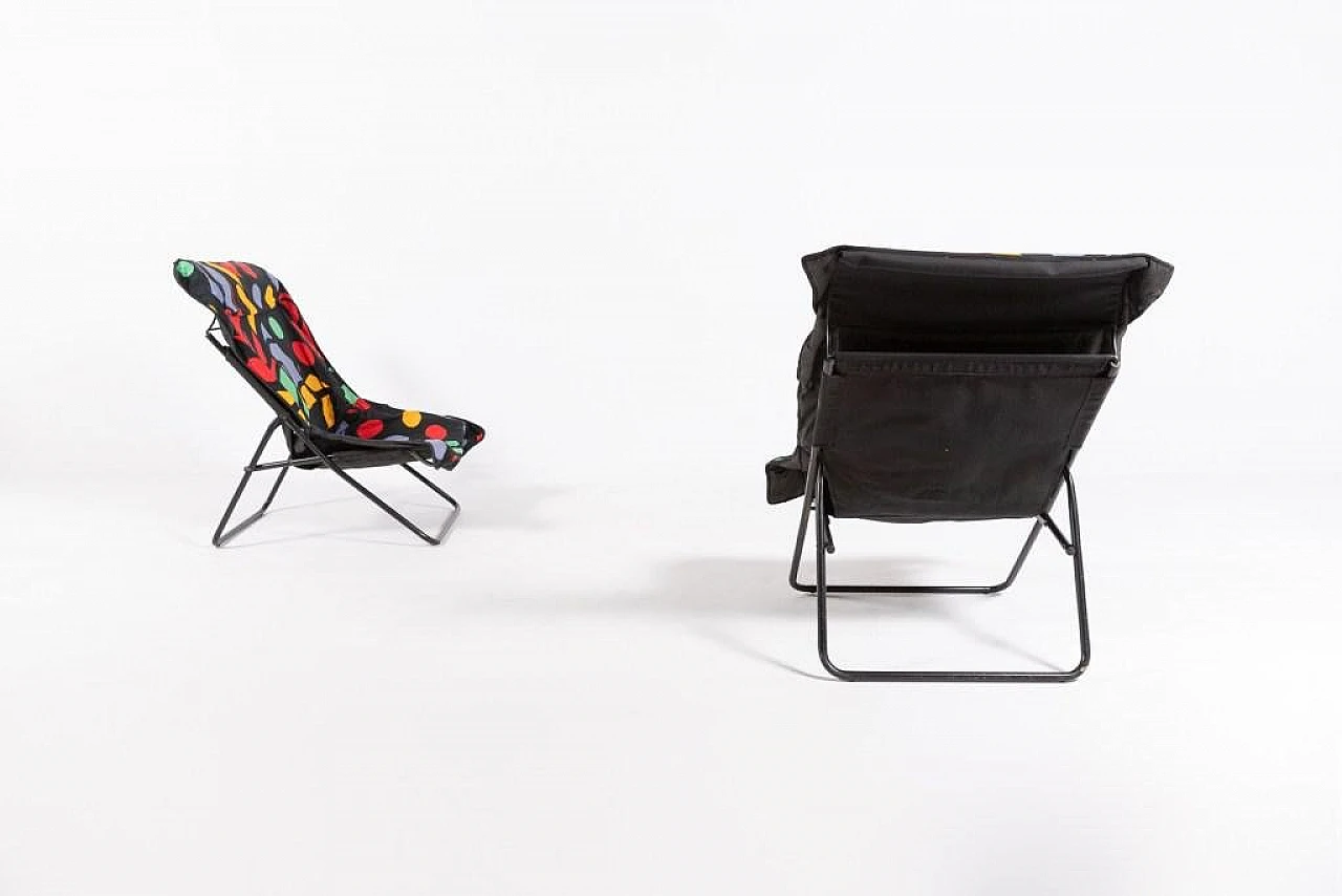 Pair of Pop Art folding chairs, 1990s 4