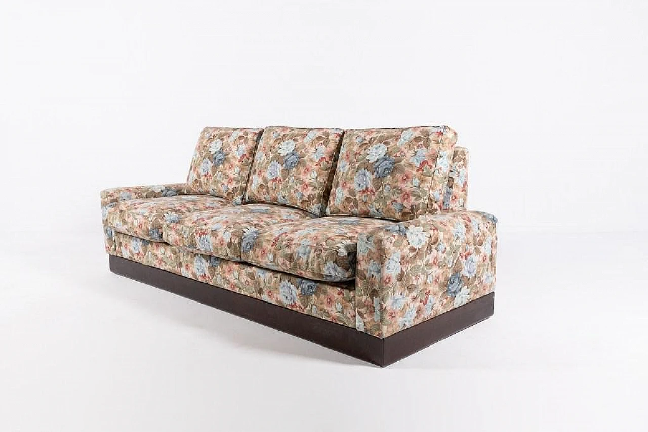 Mid-Century Modern Sofa in Floral Fabric, Italy, 1960s 2