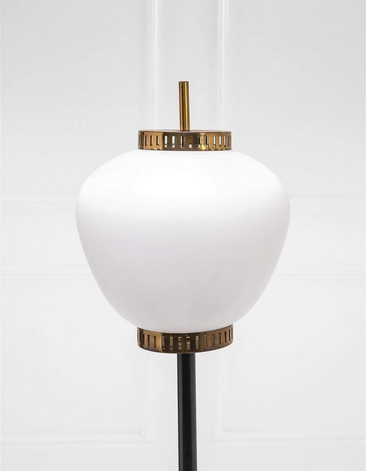 Brass, glass and marble floor lamp by Stilnovo, 1950s 2