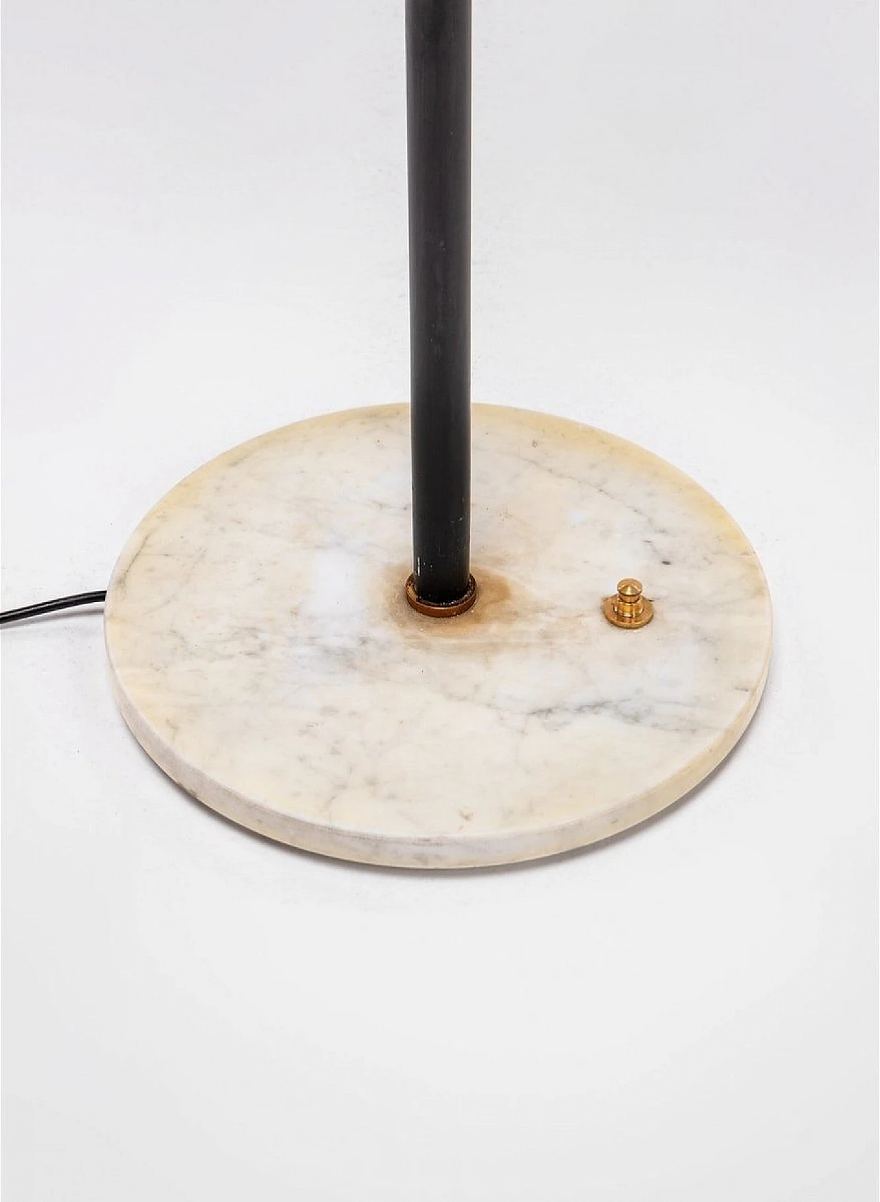 Brass, glass and marble floor lamp by Stilnovo, 1950s 3