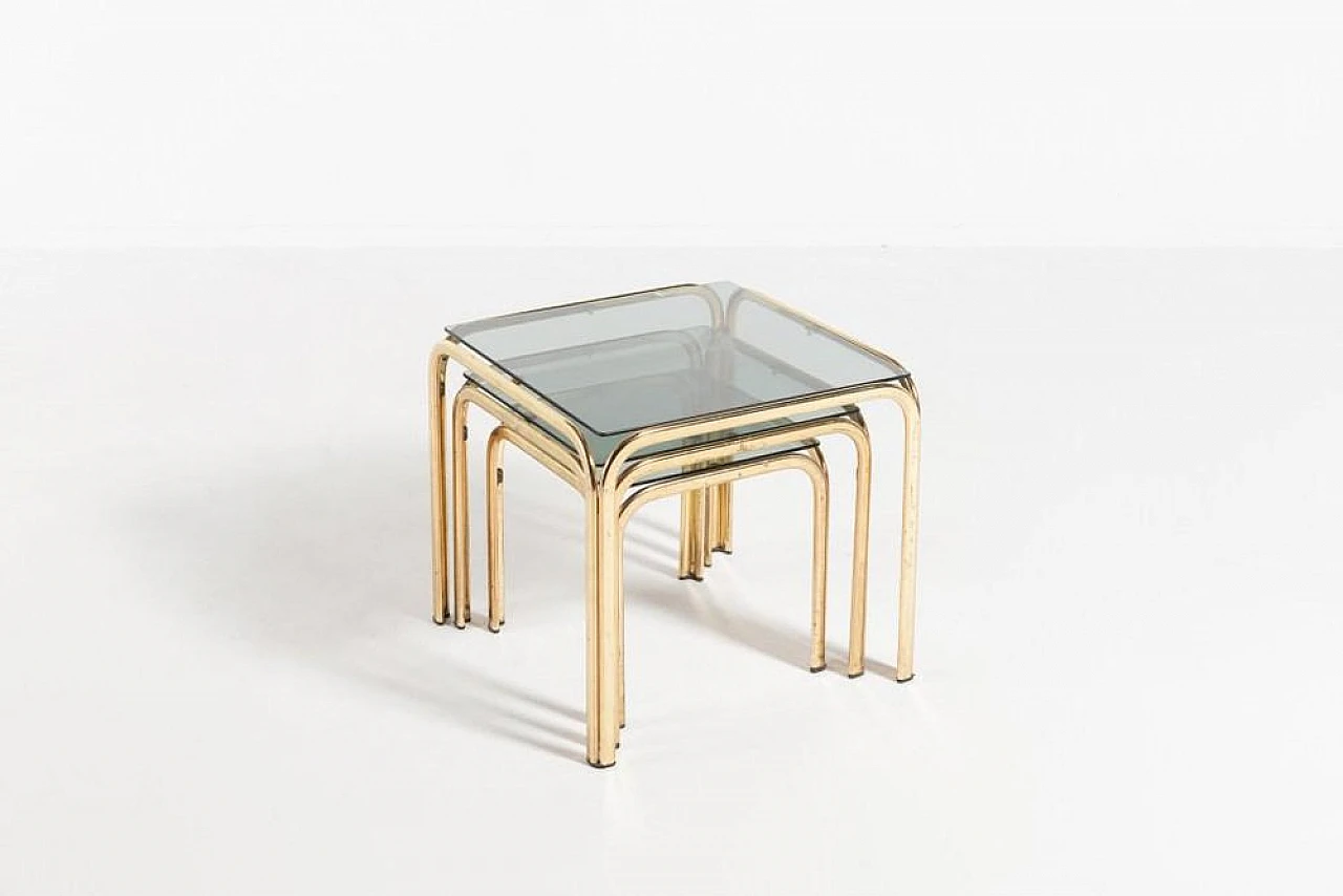 Italian Nesting Side Tables, 1970s 1