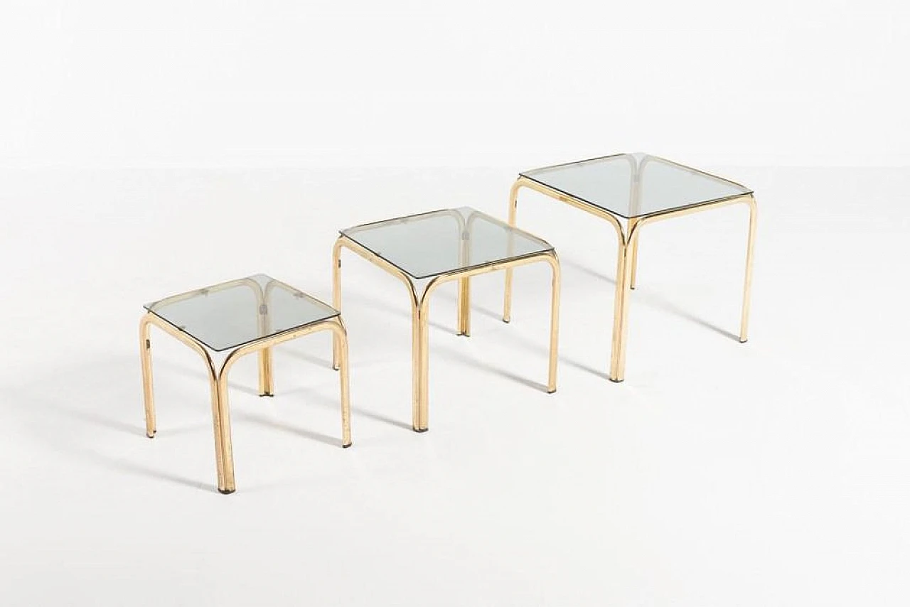 Italian Nesting Side Tables, 1970s 2