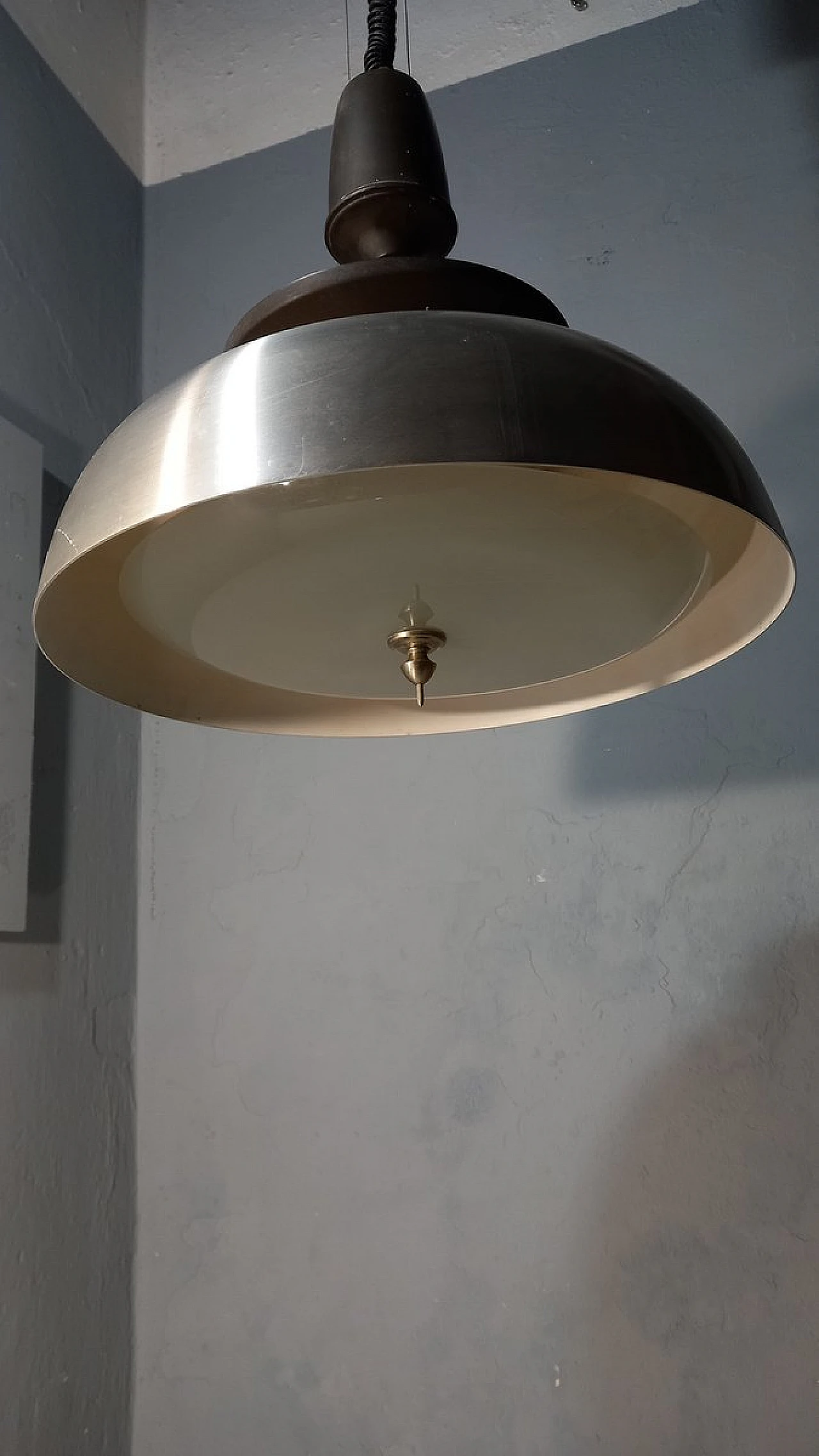Aluminum Saliscendi Ceiling Lamp by Oscar Torlasco for Lumi, 1960s 3
