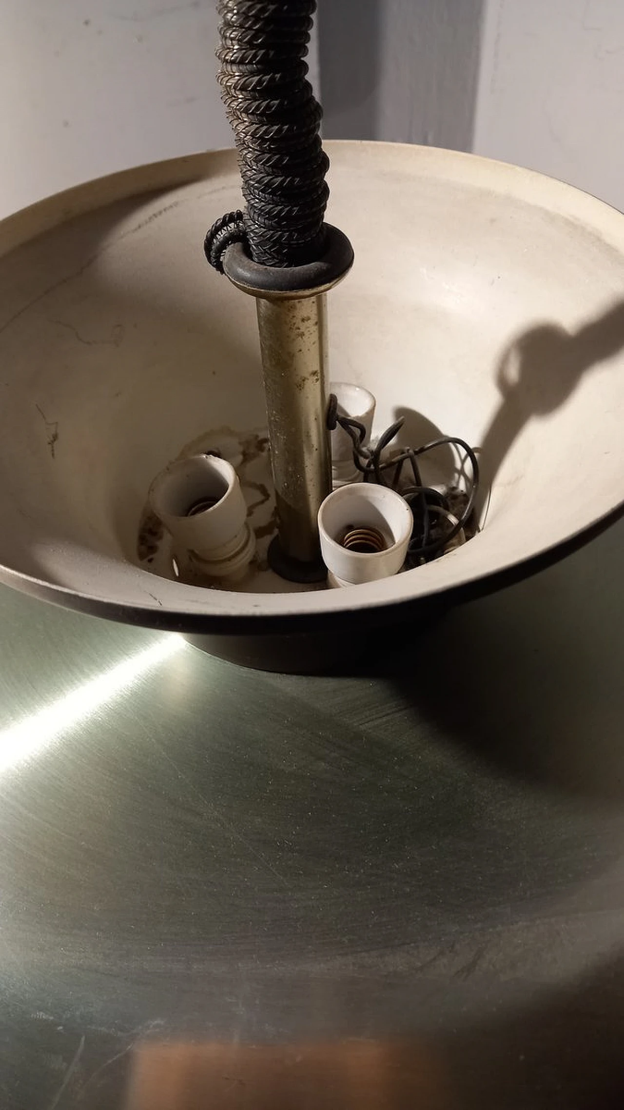 Aluminum Saliscendi Ceiling Lamp by Oscar Torlasco for Lumi, 1960s 6