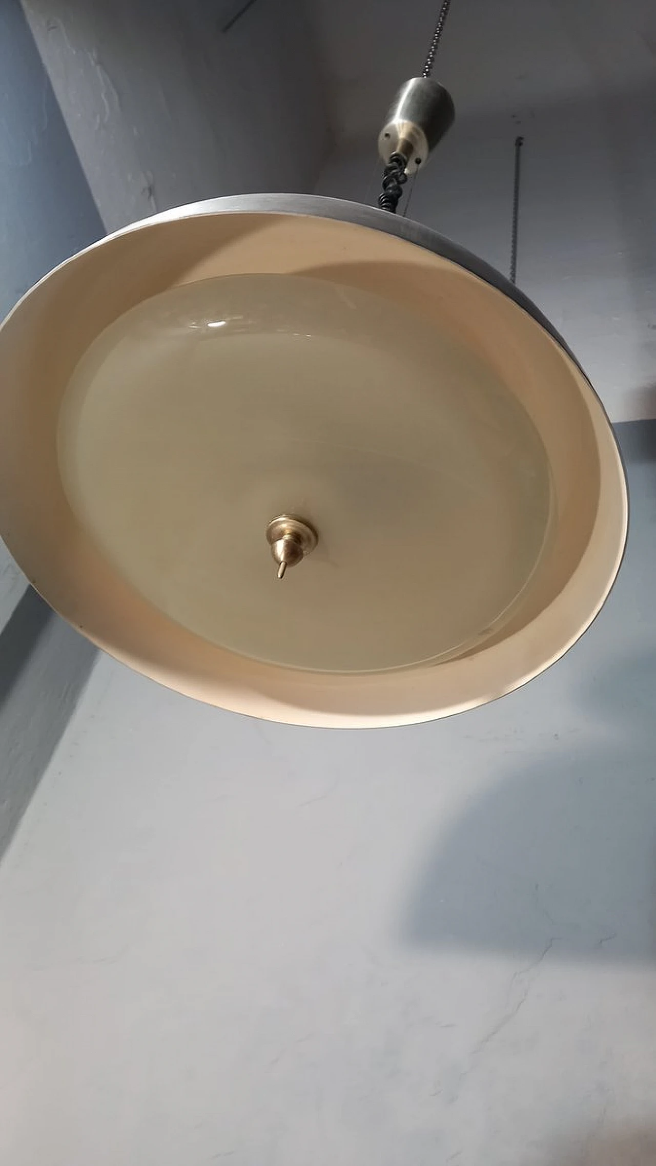 Aluminum Saliscendi Ceiling Lamp by Oscar Torlasco for Lumi, 1960s 8