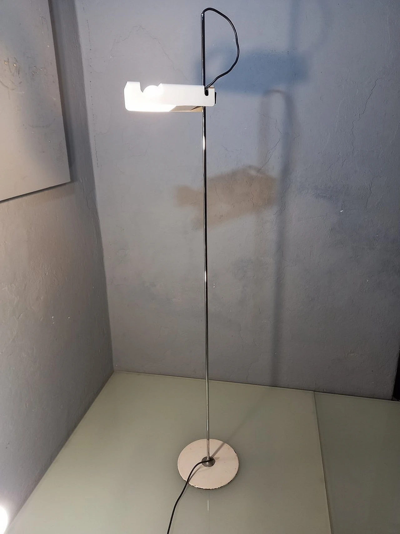 Lampada da terra bianca Spider di Joe Colombo per Oluce, anni '60 2