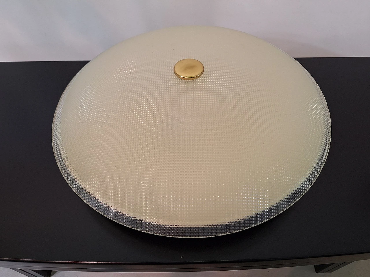 Ceiling Light in Aluminum and Brass from Stilnovo, 1950s 1