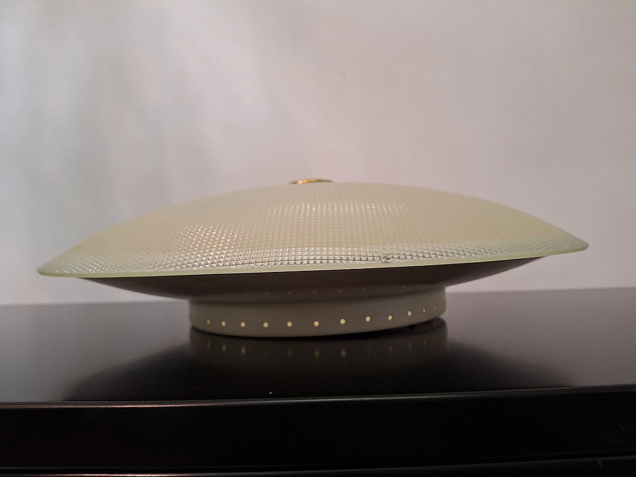 Ceiling Light in Aluminum and Brass from Stilnovo, 1950s 5