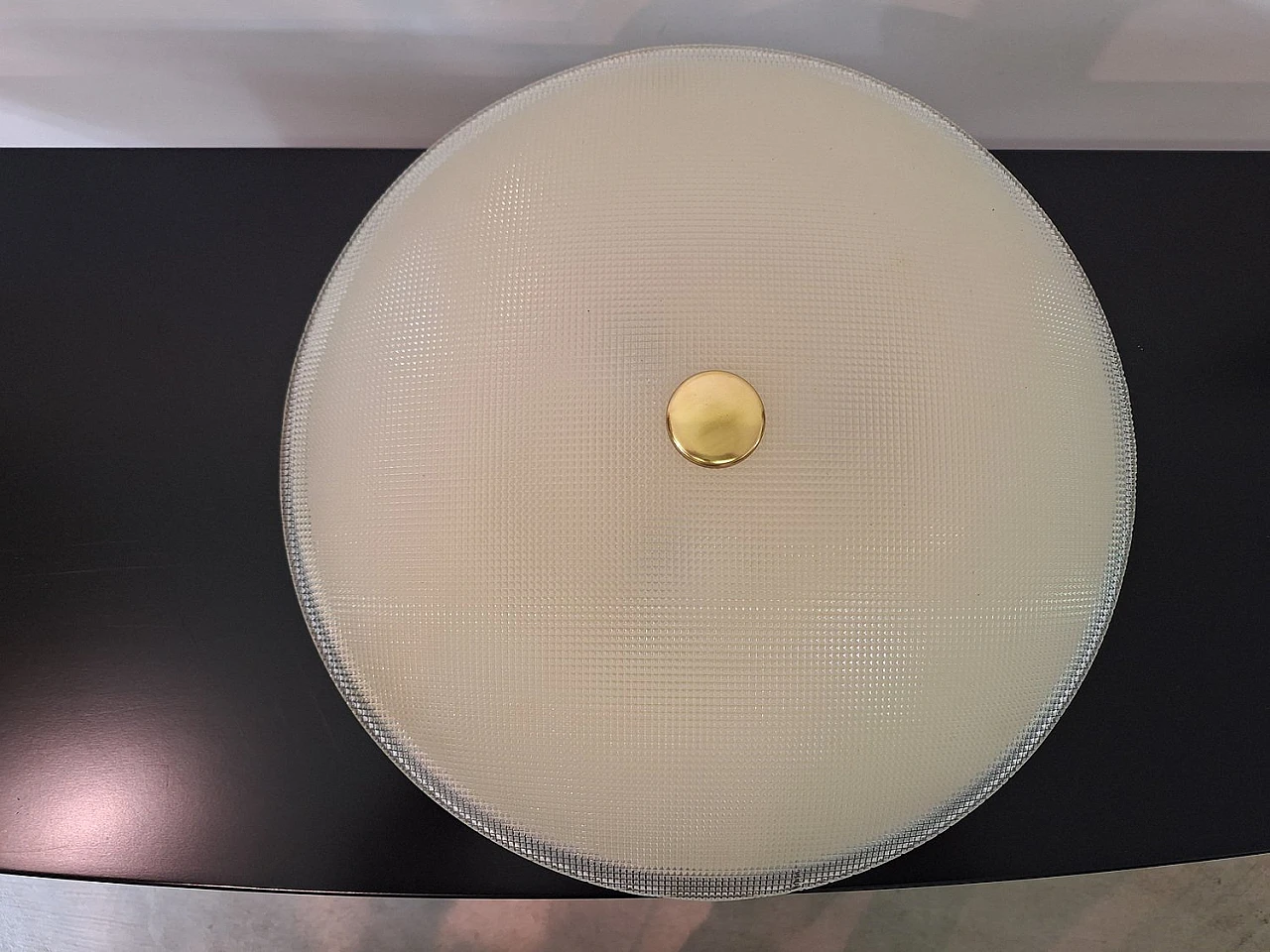 Ceiling Light in Aluminum and Brass from Stilnovo, 1950s 7