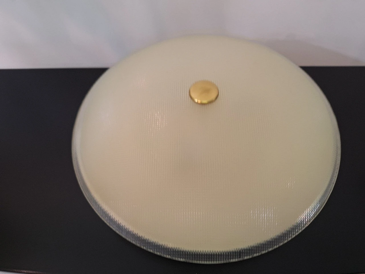 Ceiling Light in Aluminum and Brass from Stilnovo, 1950s 8