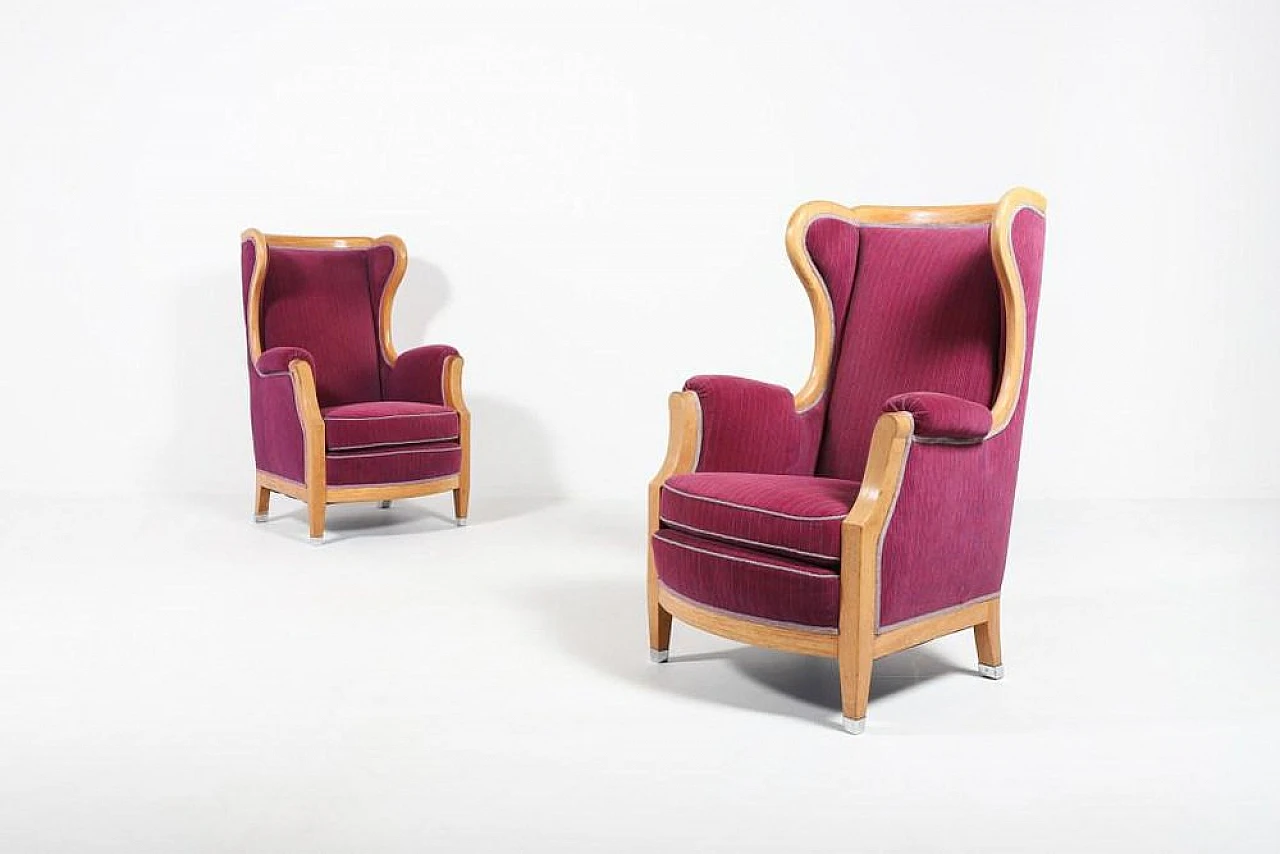 Pair of swedish Lounge Chairs by Oscar Nilsson, 1960s 1