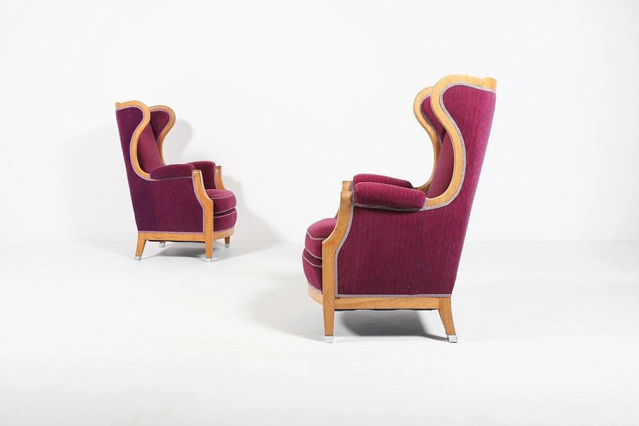Pair of swedish Lounge Chairs by Oscar Nilsson, 1960s 5