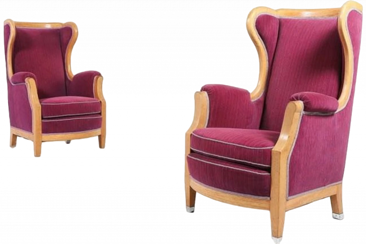 Pair of swedish Lounge Chairs by Oscar Nilsson, 1960s 13