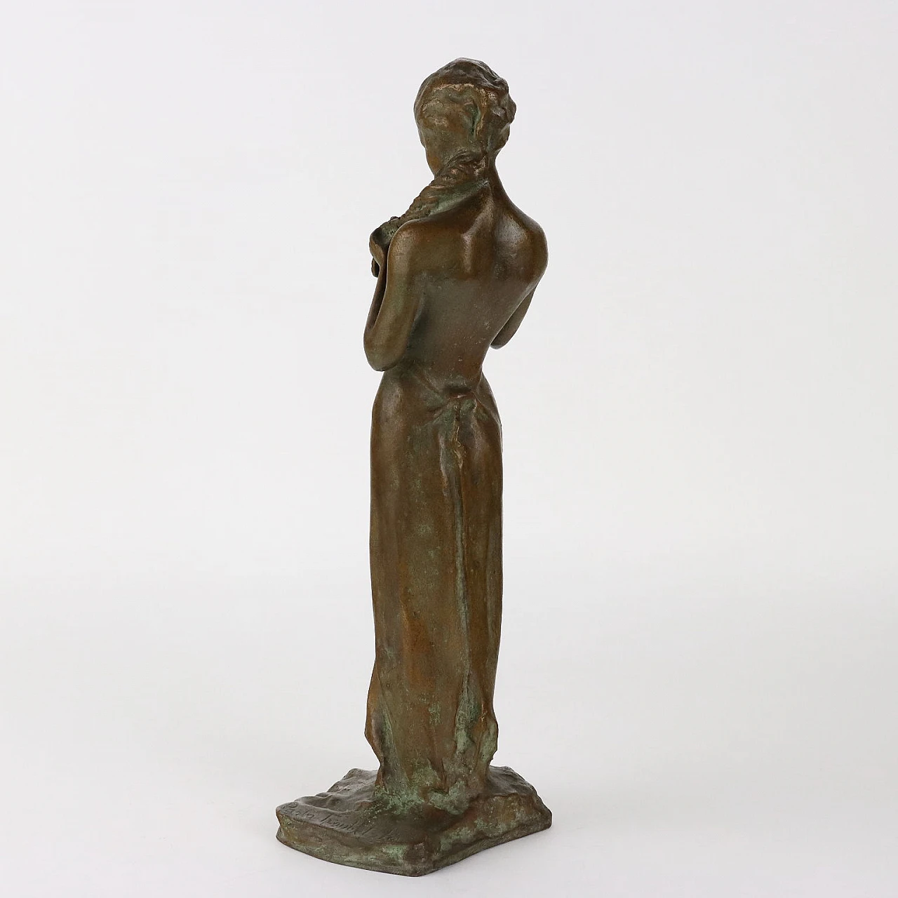 Pavel Petrovitch Trubetskoy, Ragazza con treccia, scultura in bronzo 5
