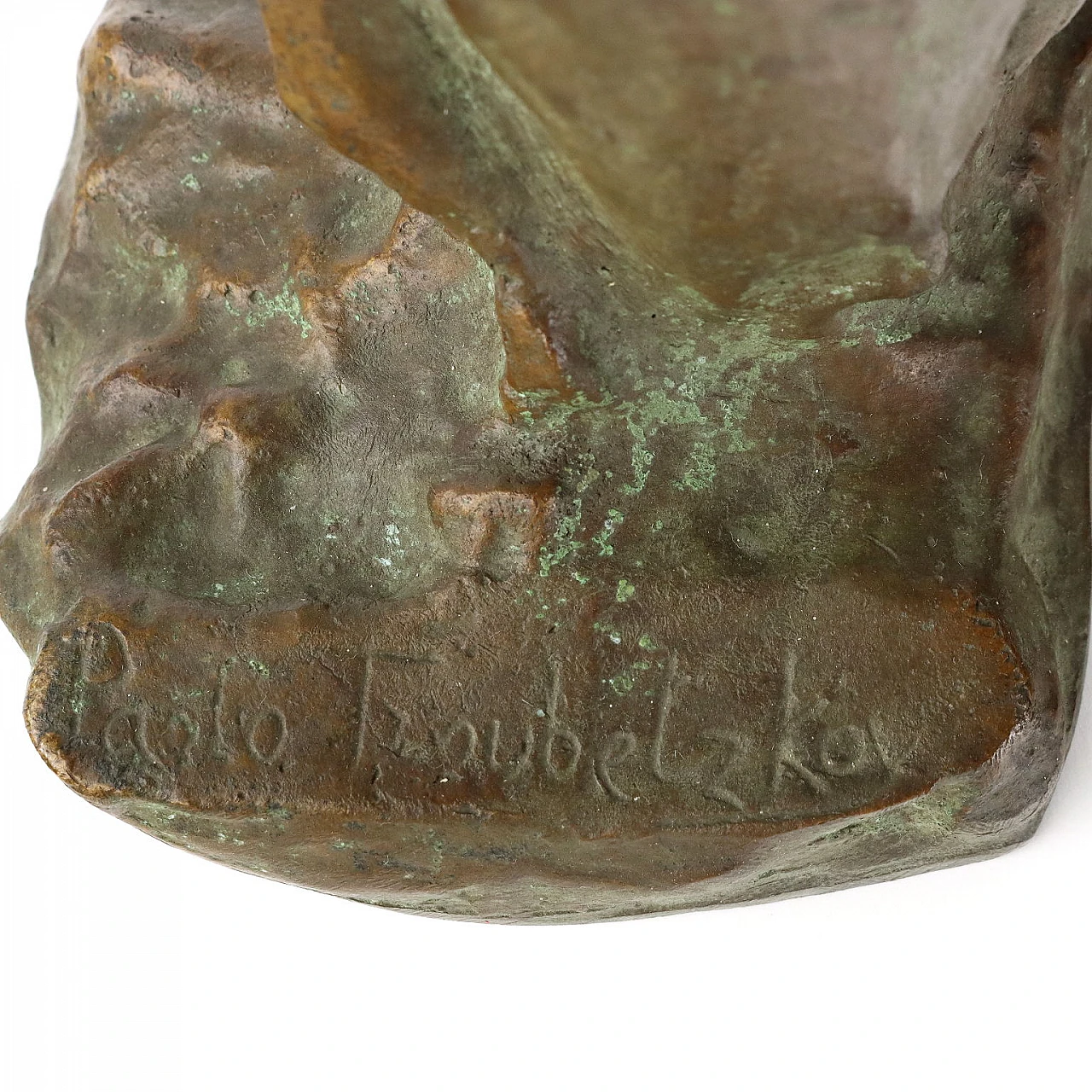Pavel Petrovitch Trubetskoy, Ragazza con treccia, scultura in bronzo 8