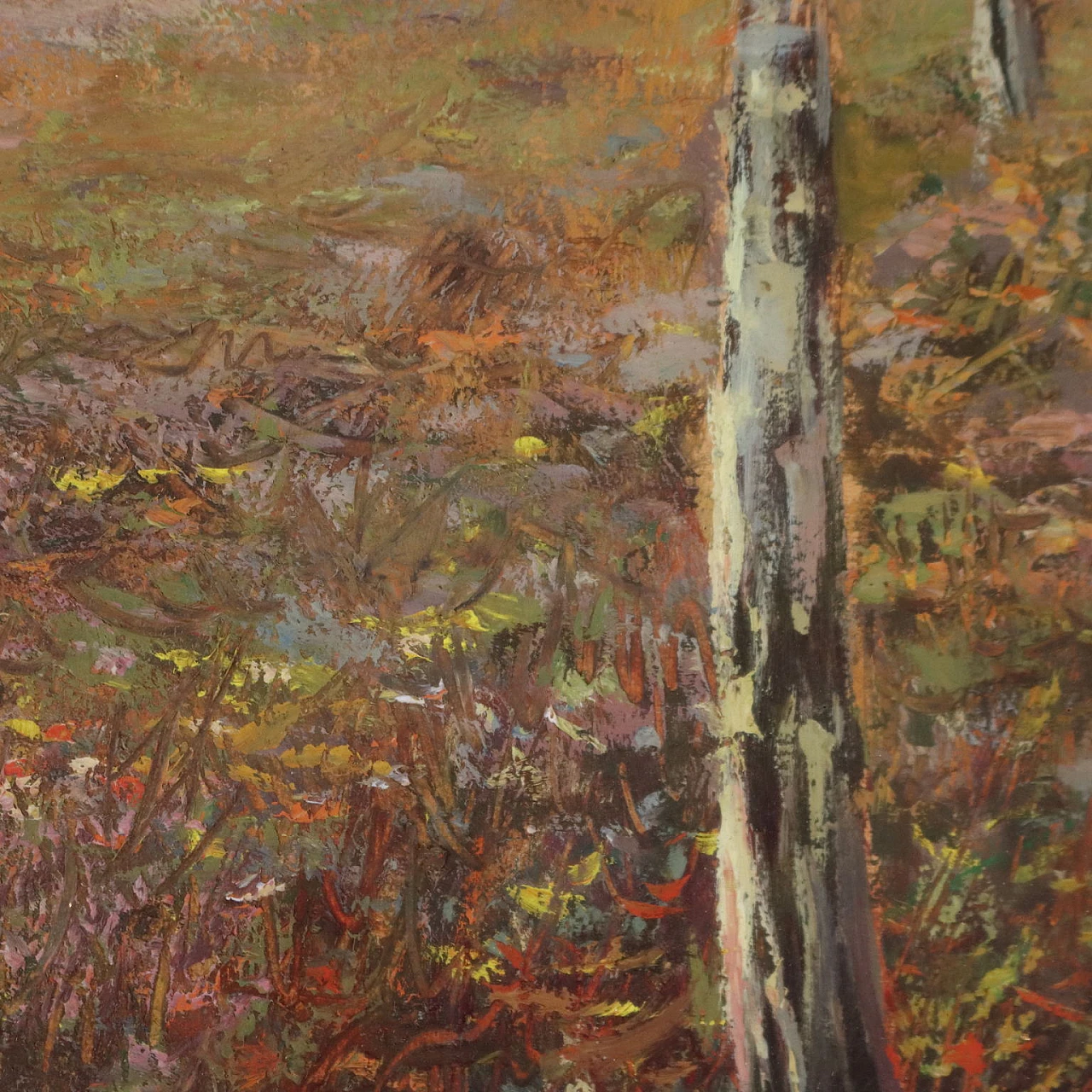 Lodovico Cavaleri, Woodland landscape, oil on cardboard, 19th century 5