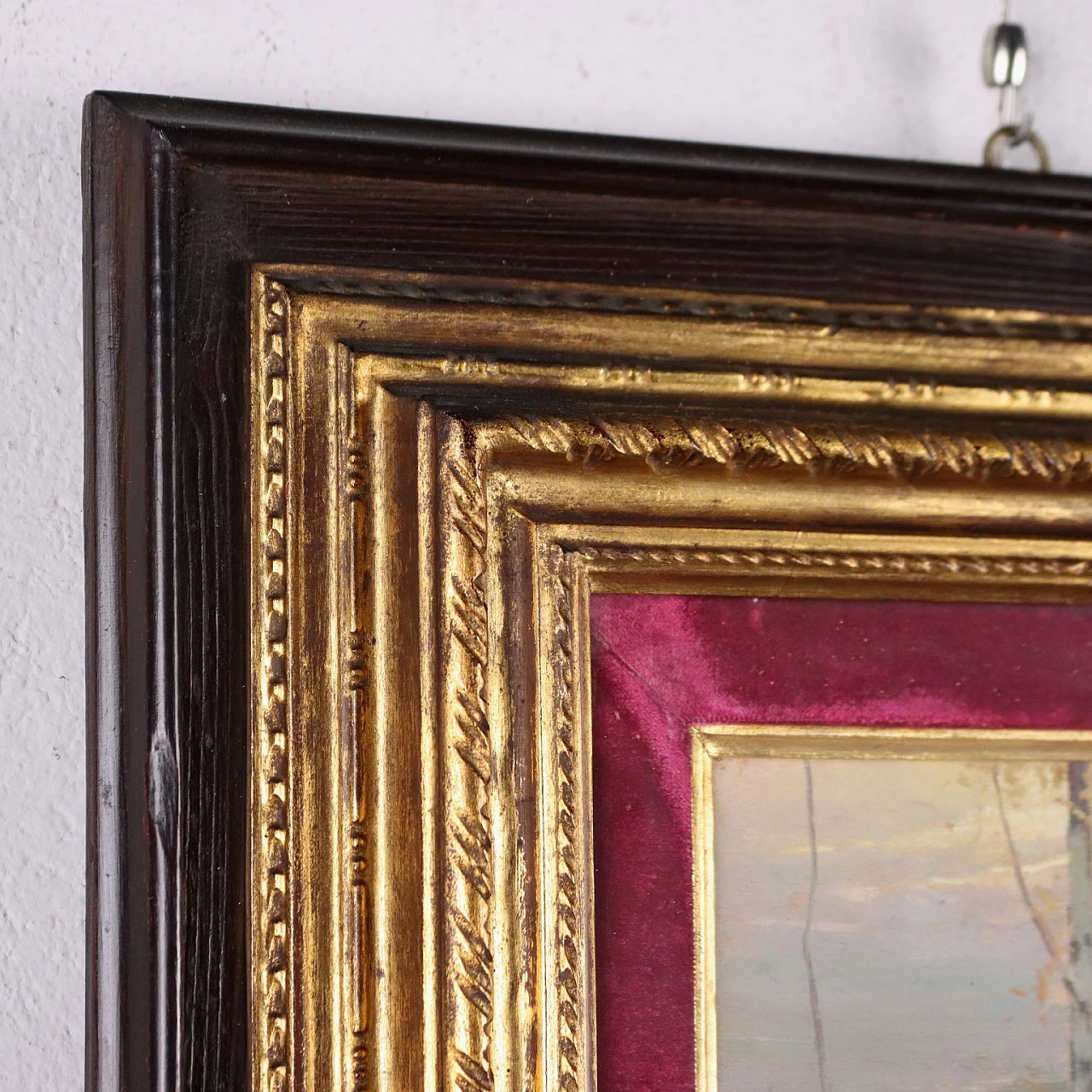 Lodovico Cavaleri, Woodland landscape, oil on cardboard, 19th century 7