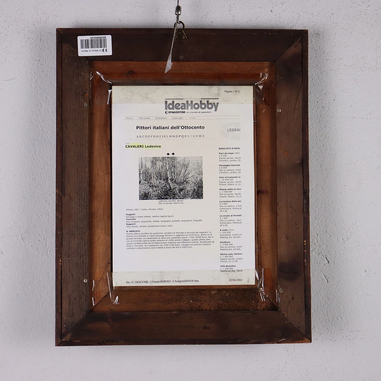 Lodovico Cavaleri, Woodland landscape, oil on cardboard, 19th century 8