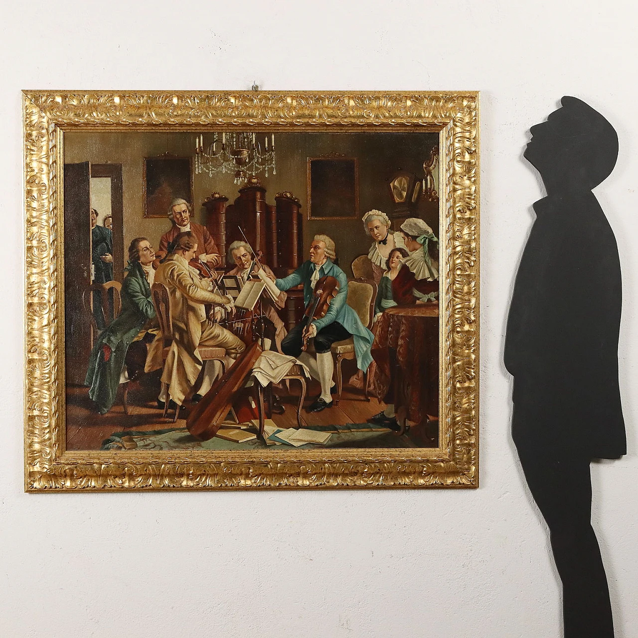 Franz Joseph Haydn conducts string quartet, oil on canvas 2