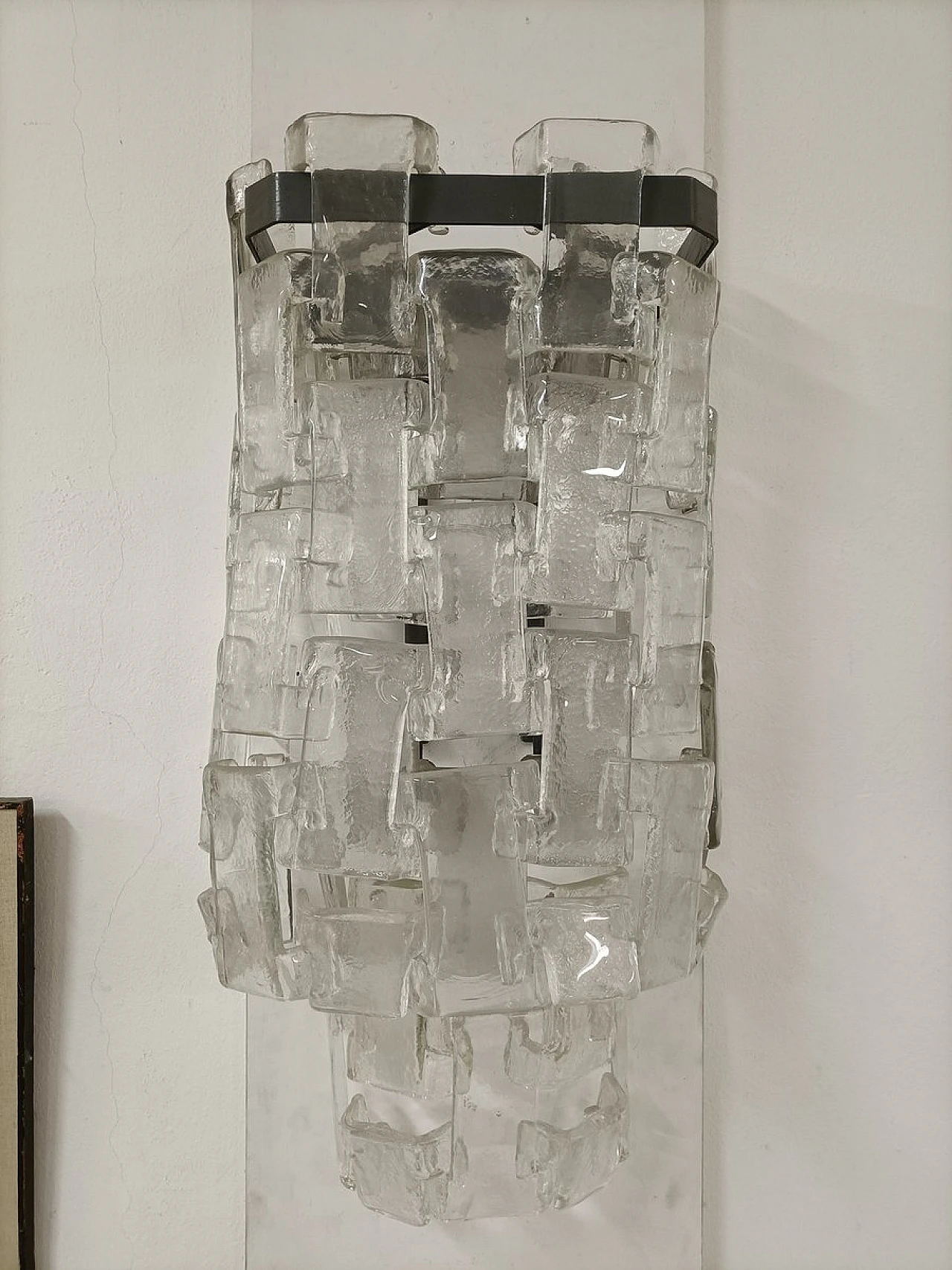 Murano glass wall lamp by Carlo Nason for Mazzega, 1960s 1