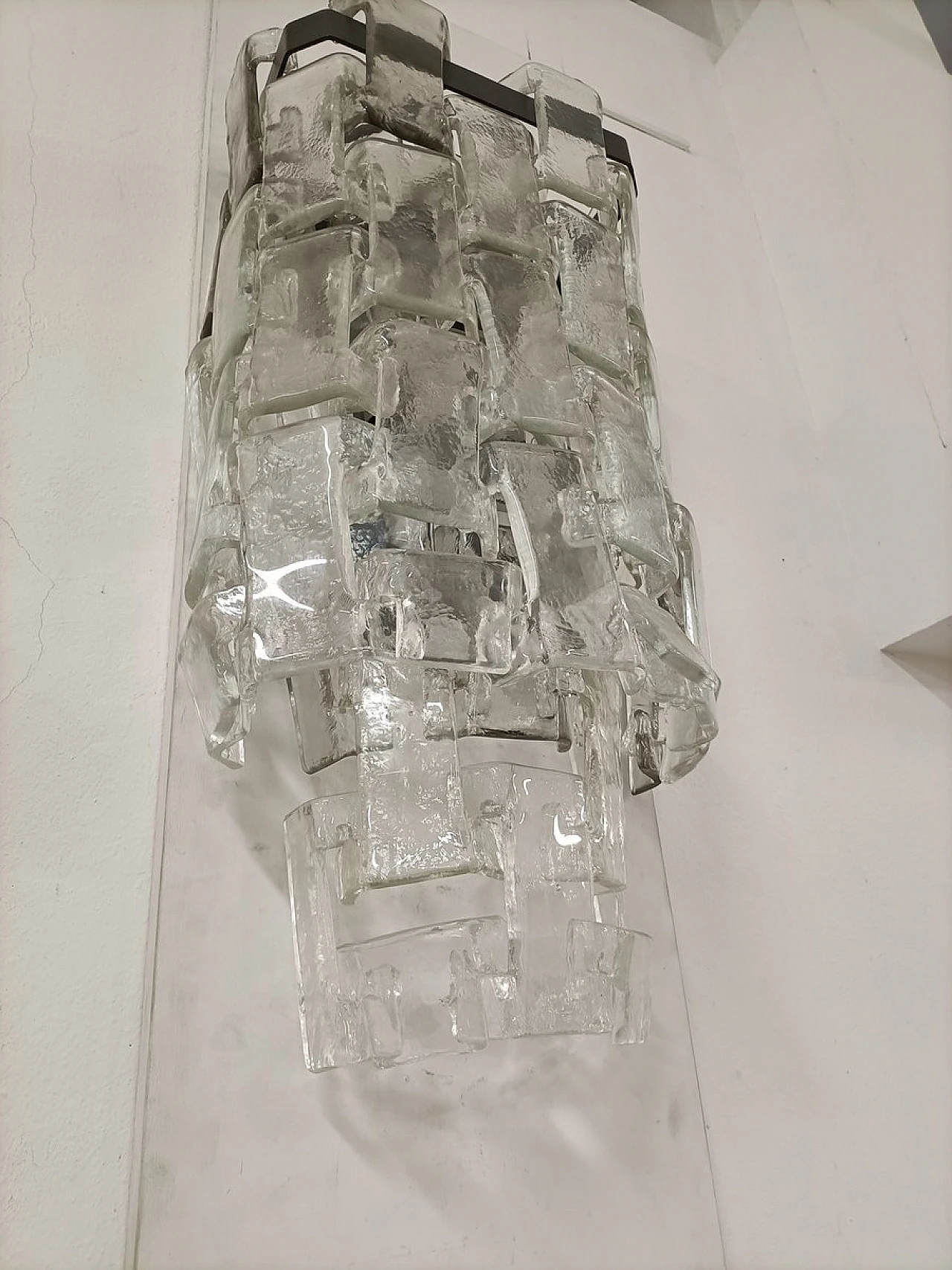 Murano glass wall lamp by Carlo Nason for Mazzega, 1960s 4
