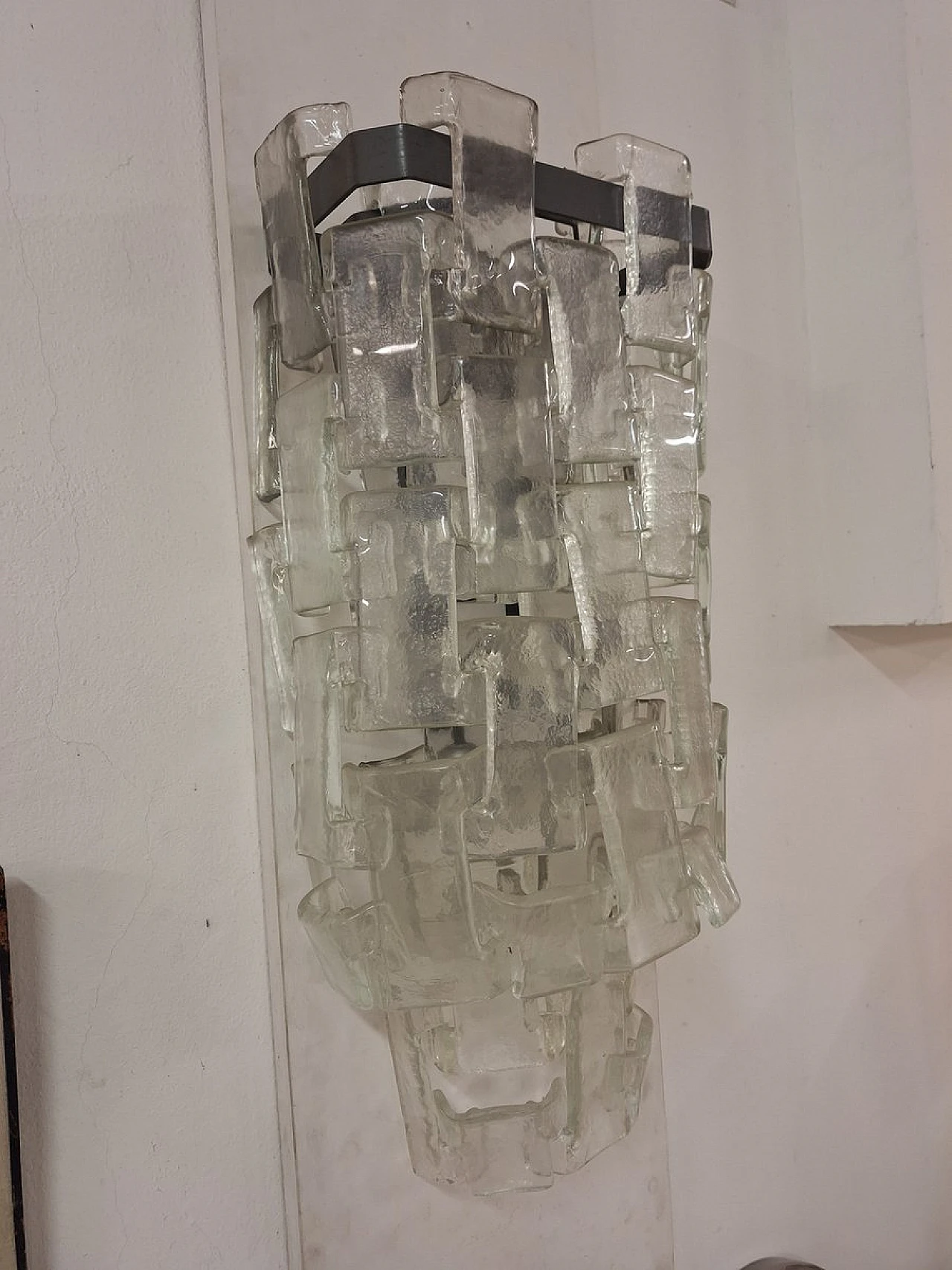 Murano glass wall lamp by Carlo Nason for Mazzega, 1960s 5