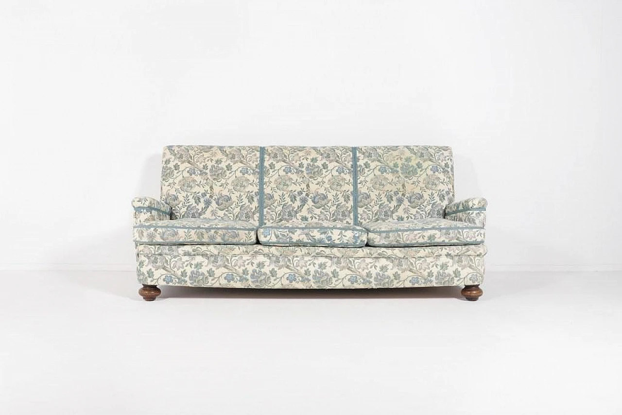 Mid-Century Sofa in Floral Fabric, 1950s, Sweden 1