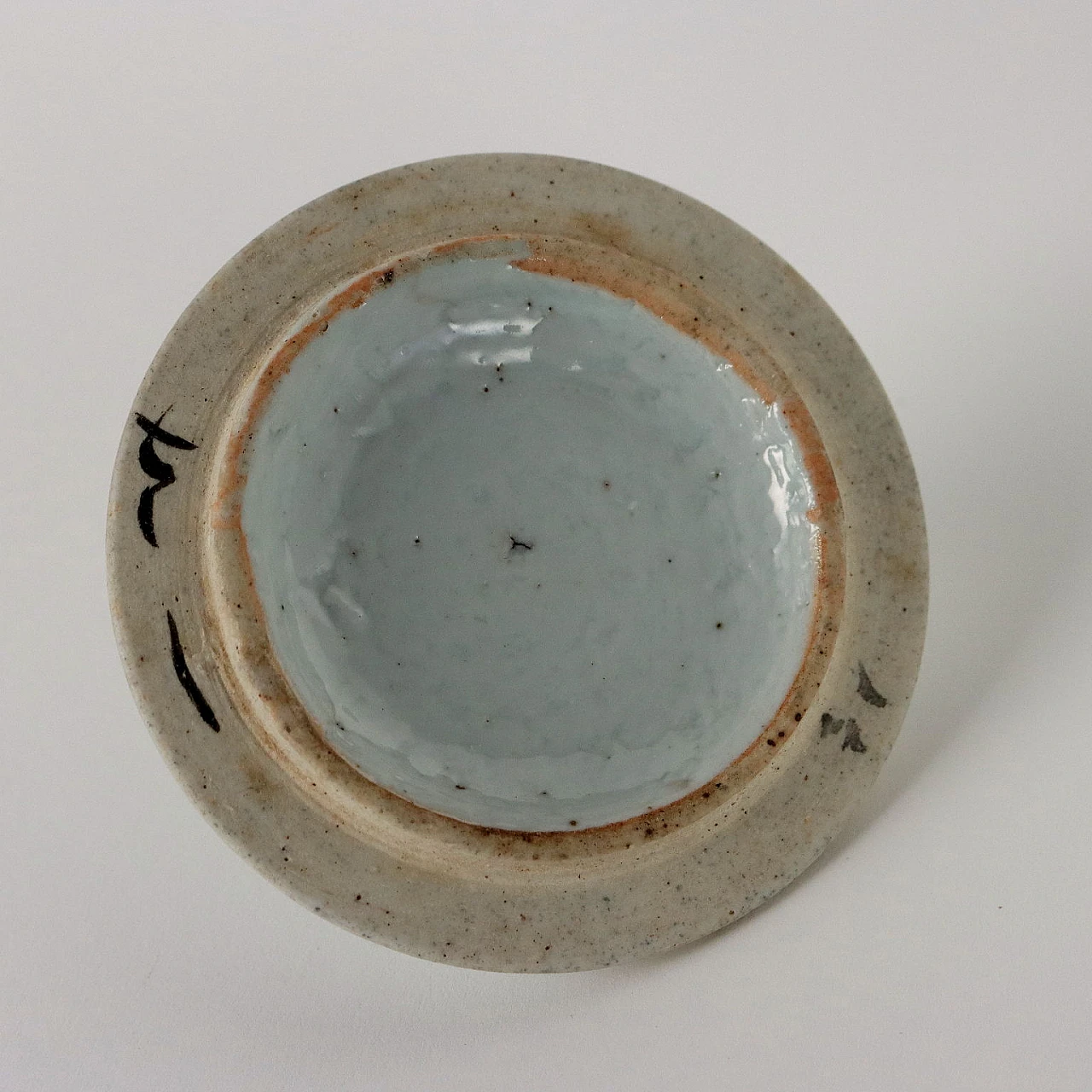 Potiche in porcellana con scena e scritte cinesi, inizio '900 10