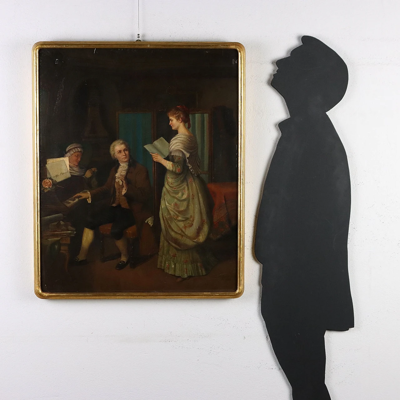 Louis Katzenstein, Mozart e Aloysia Weber, olio su tela, 1885 2