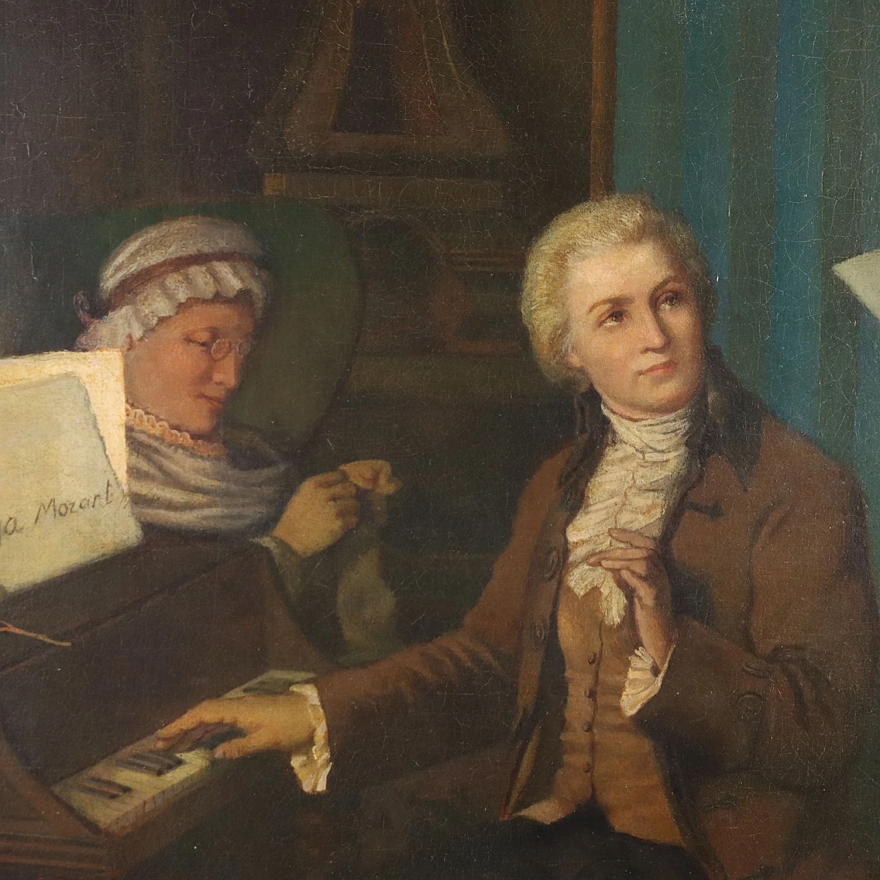 Louis Katzenstein, Mozart e Aloysia Weber, olio su tela, 1885 4