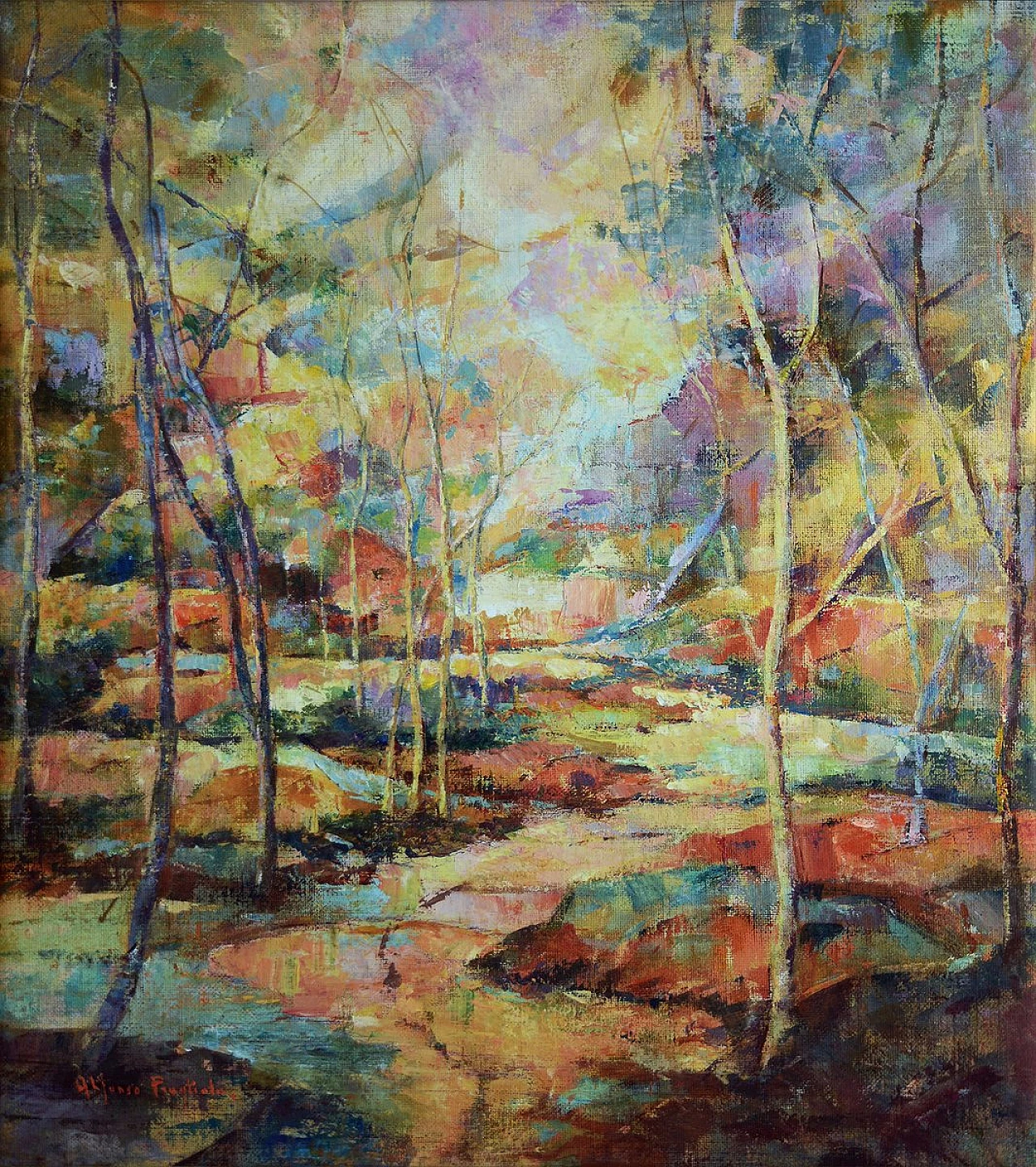 Alfonso Pragliola, Riverberi al tramonto, olio su tela, 2019 1