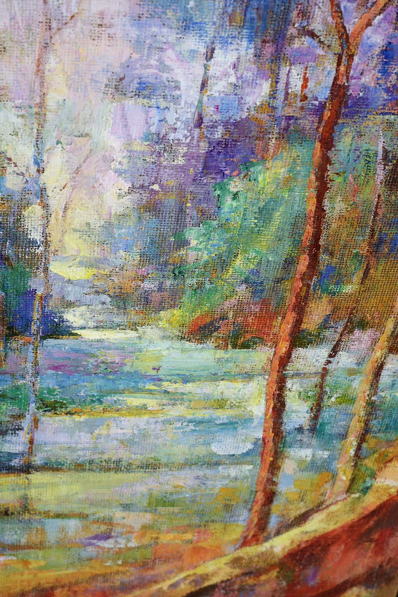 Alfonso Pragliola, Al sentiero, tecnica mista su tela, 2019 3