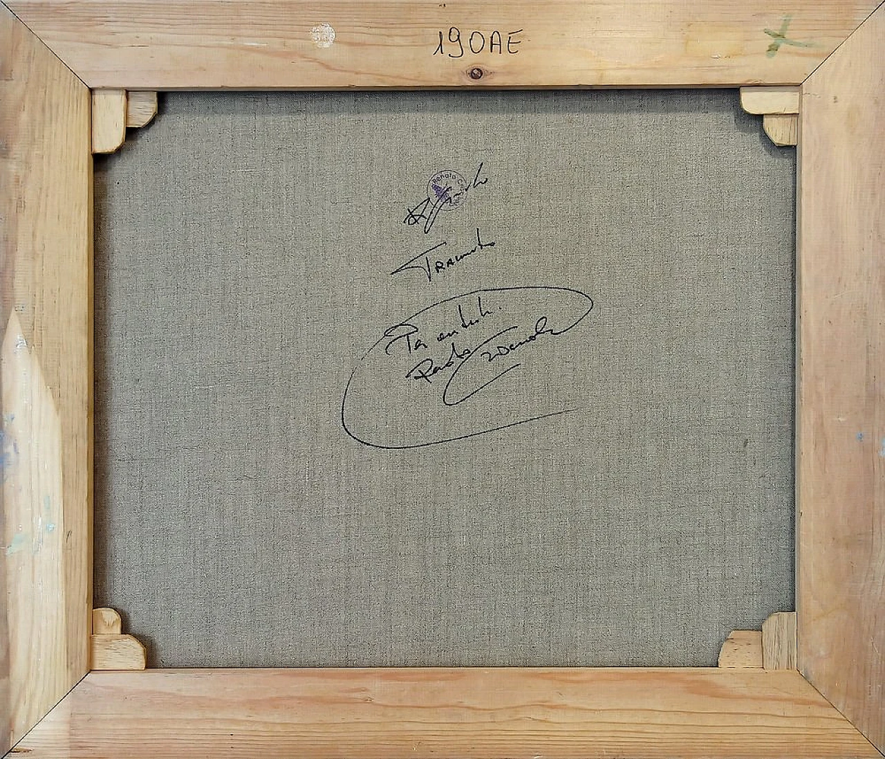 Renato Criscuolo, Tramonto vibrante sul paesaggio, olio su tela, 2003 4