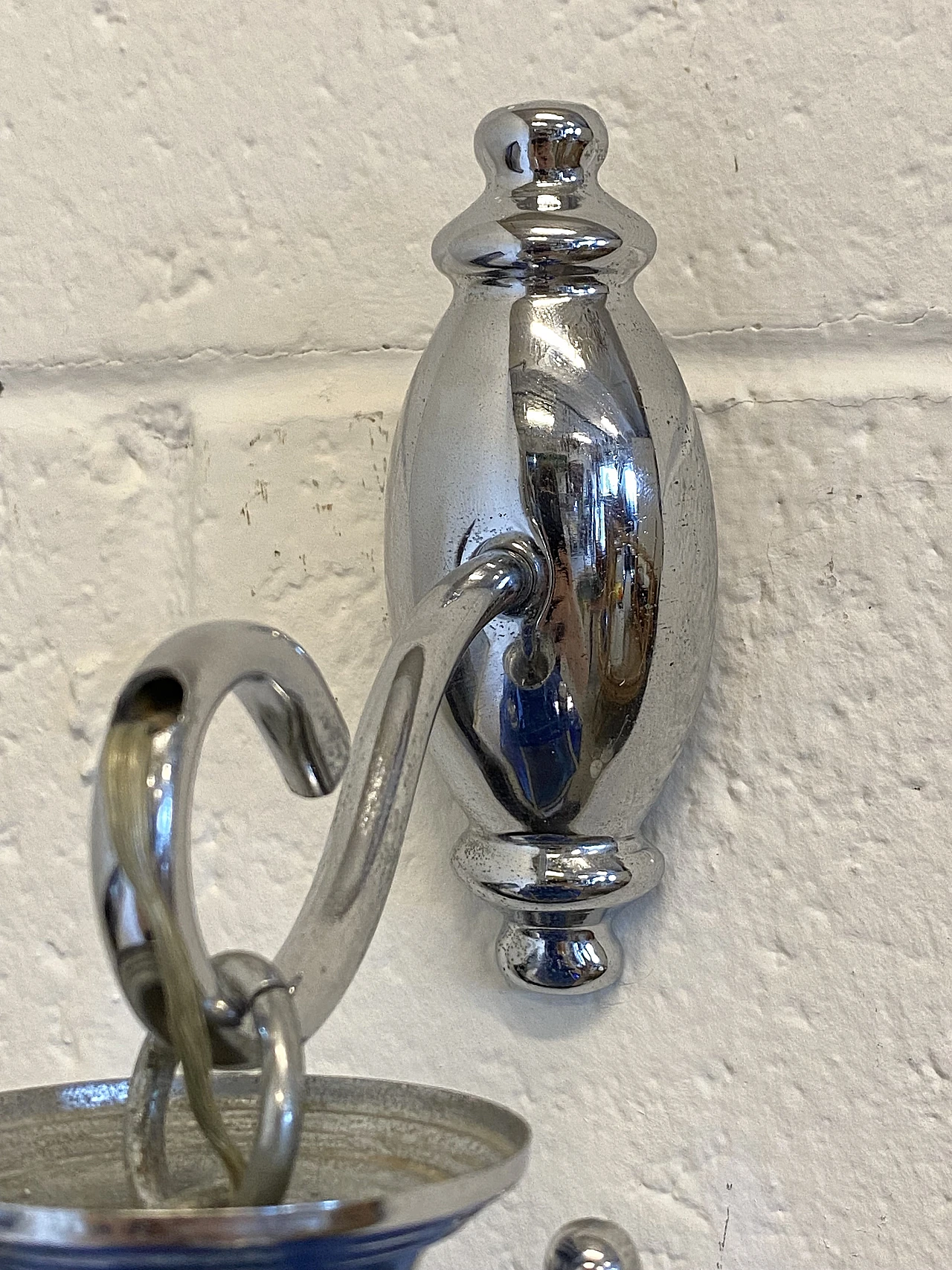 Pair of blue glass wall lamps, 1970s 7