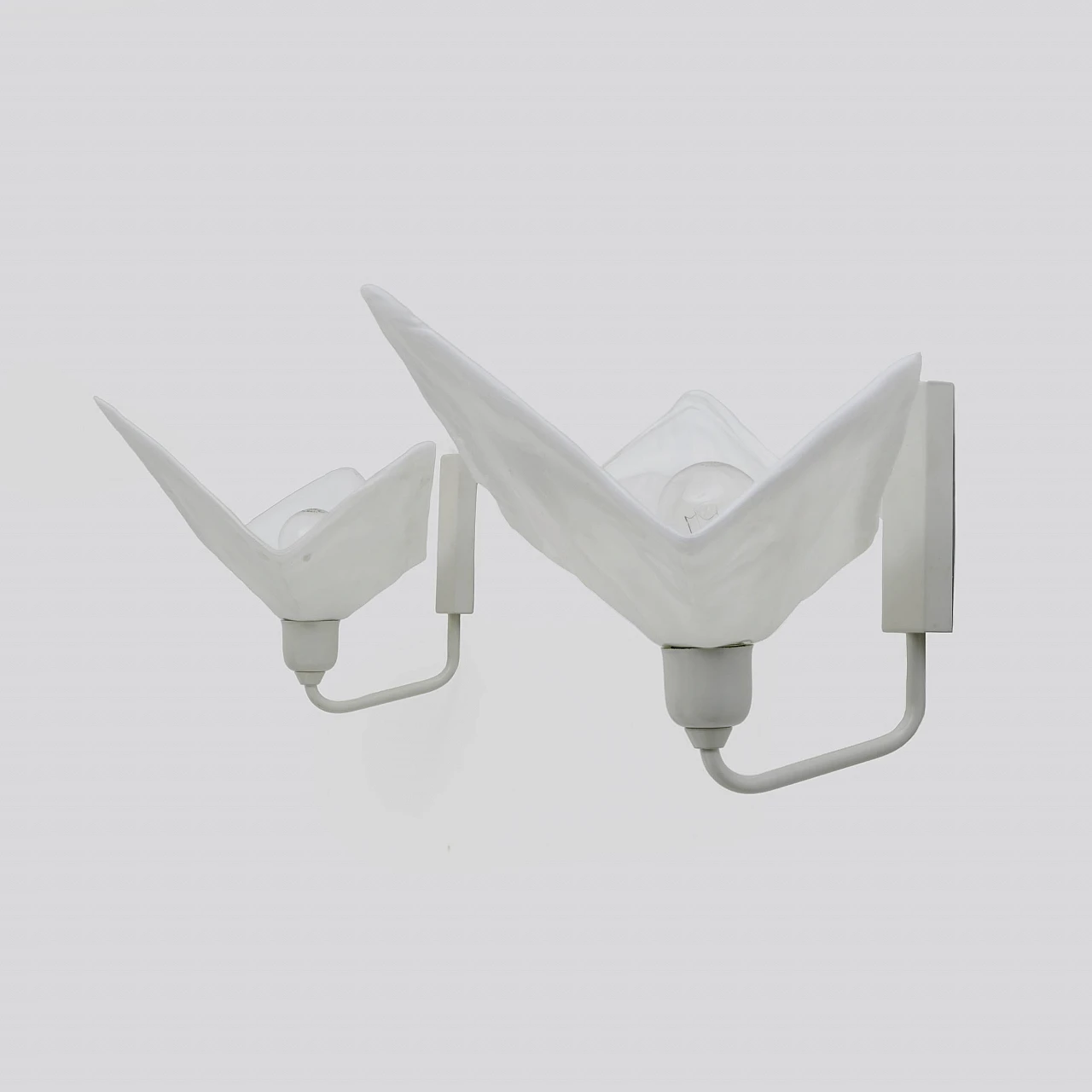 Coppia di lampade da parete in vetro di Murano di La Murrina, anni '80 2