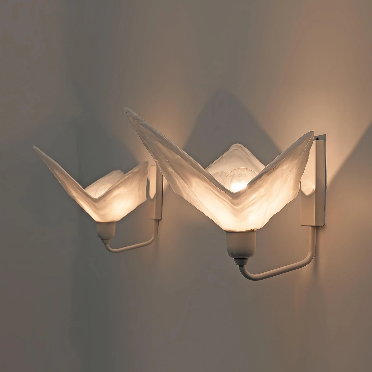 Coppia di lampade da parete in vetro di Murano di La Murrina, anni '80 3