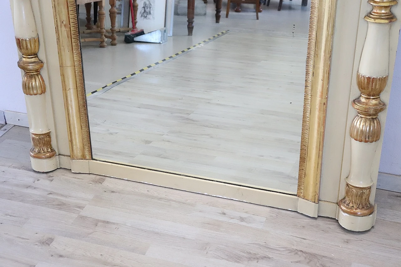 Specchiera in legno laccato e dorato, inizio '800 3