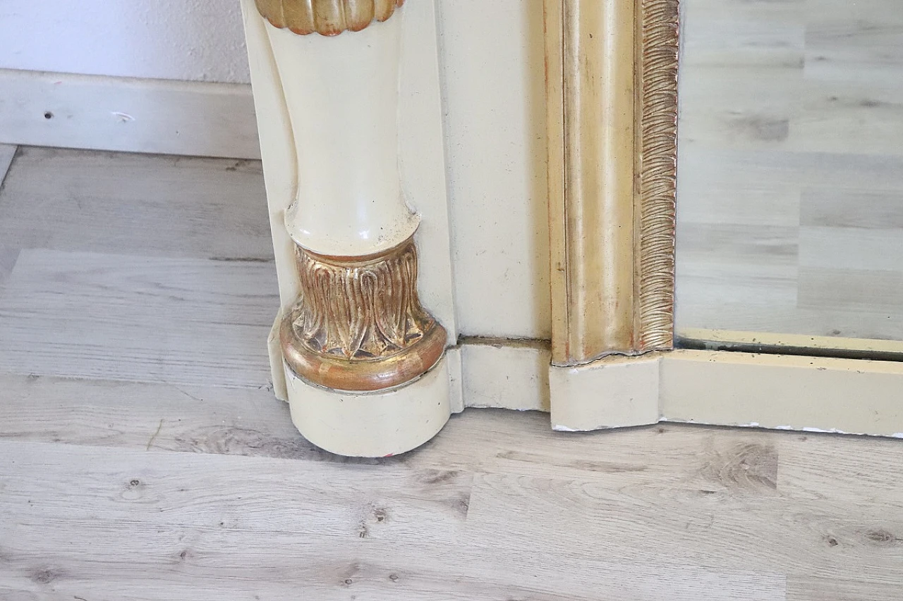 Specchiera in legno laccato e dorato, inizio '800 10