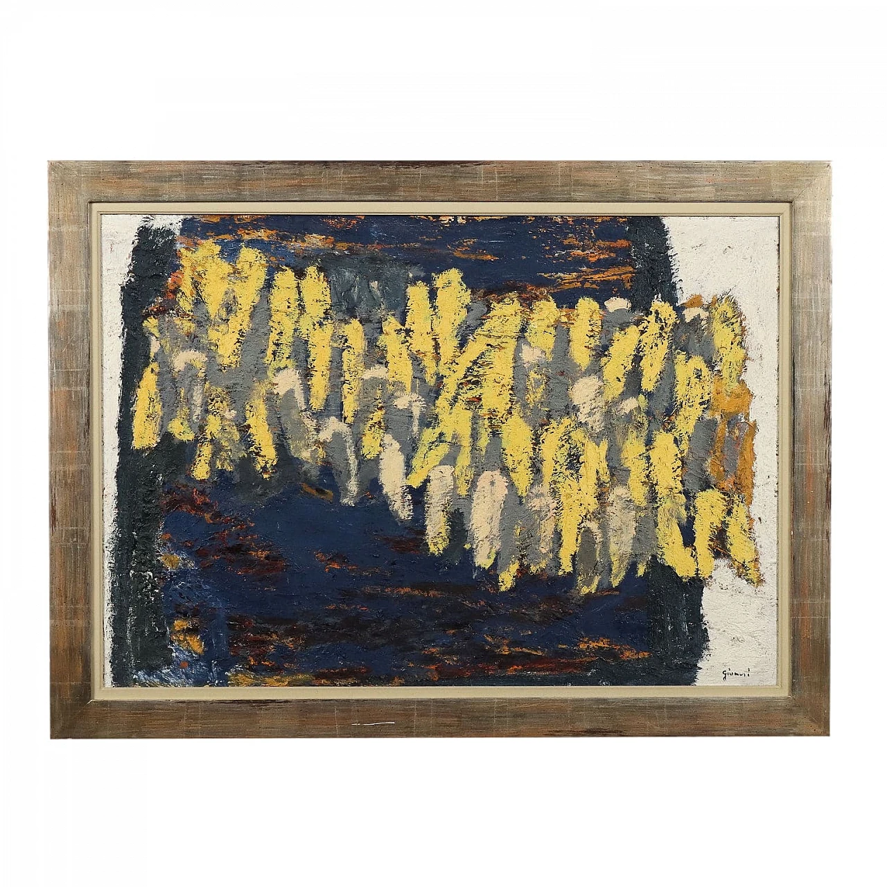 Piero Giunni, Granoturco appeso sull' altana, olio su tela, 1978 1