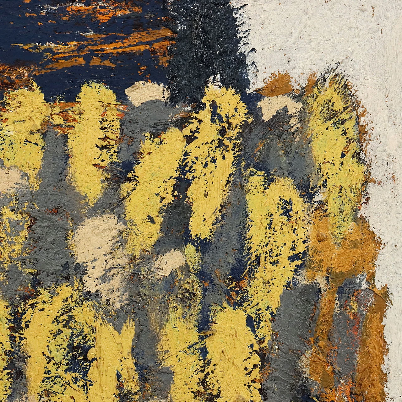 Piero Giunni, Granoturco appeso sull' altana, olio su tela, 1978 4