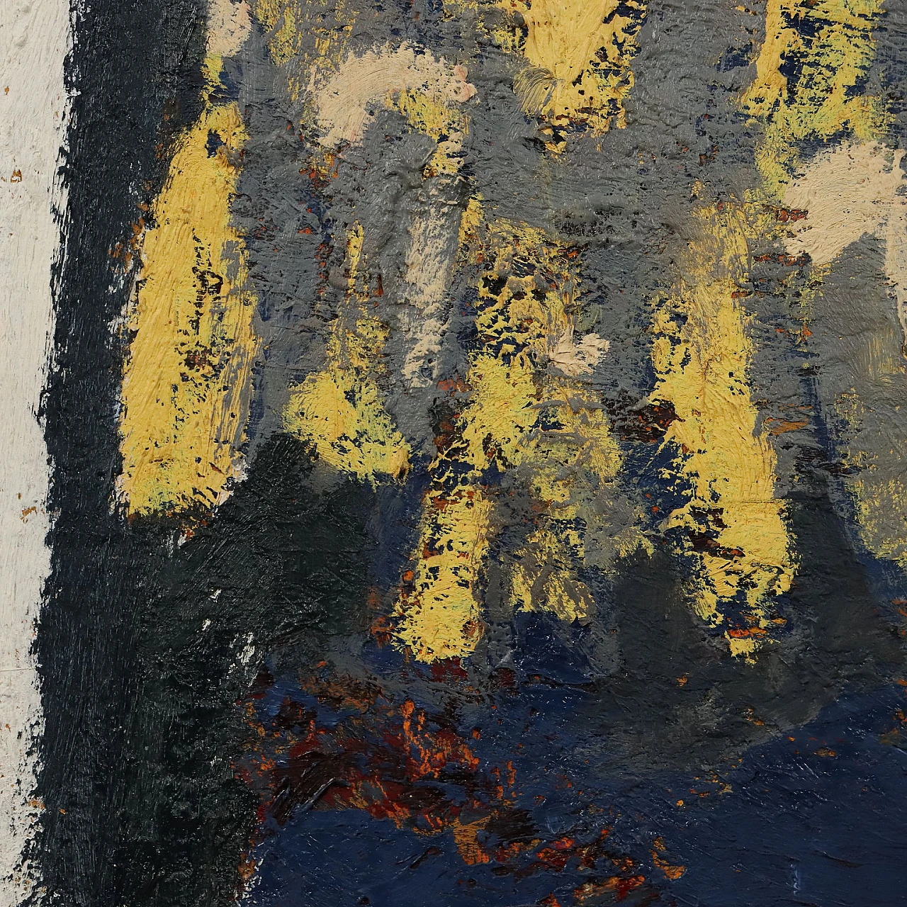 Piero Giunni, Granoturco appeso sull' altana, olio su tela, 1978 5