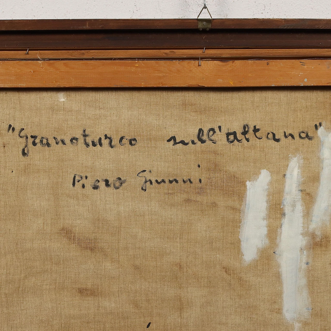 Piero Giunni, Granoturco appeso sull' altana, olio su tela, 1978 10