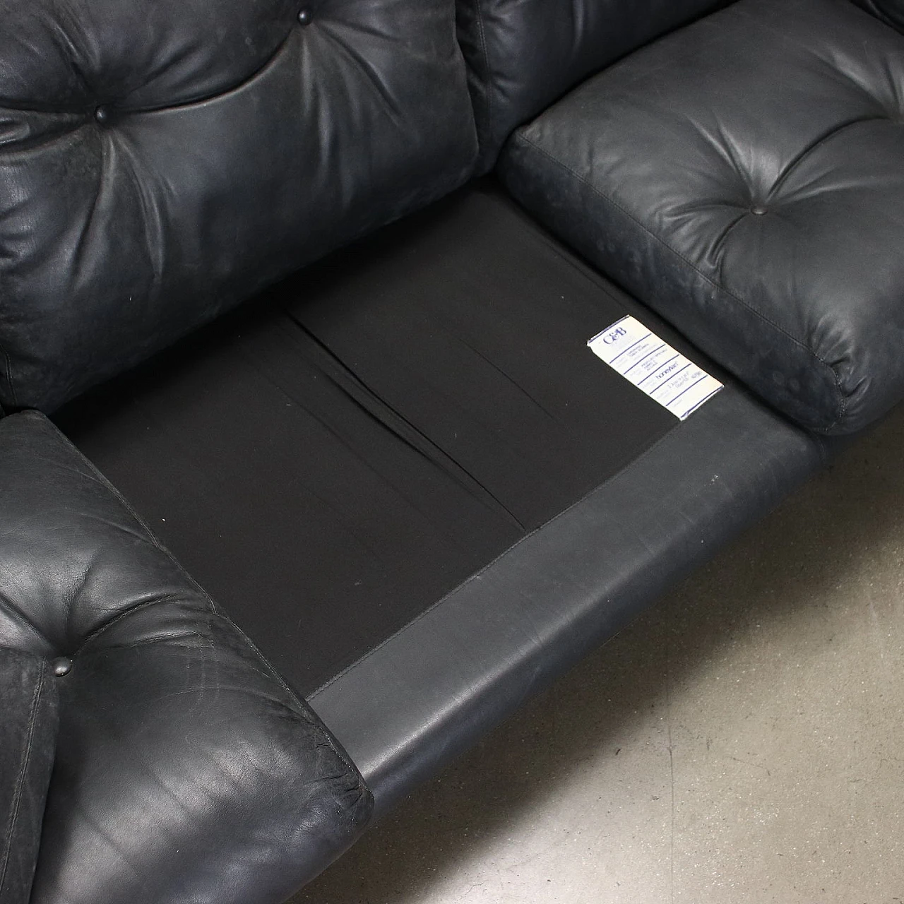 Divano Coronado in pelle di Tobia Scarpa per C&B, anni '60 7