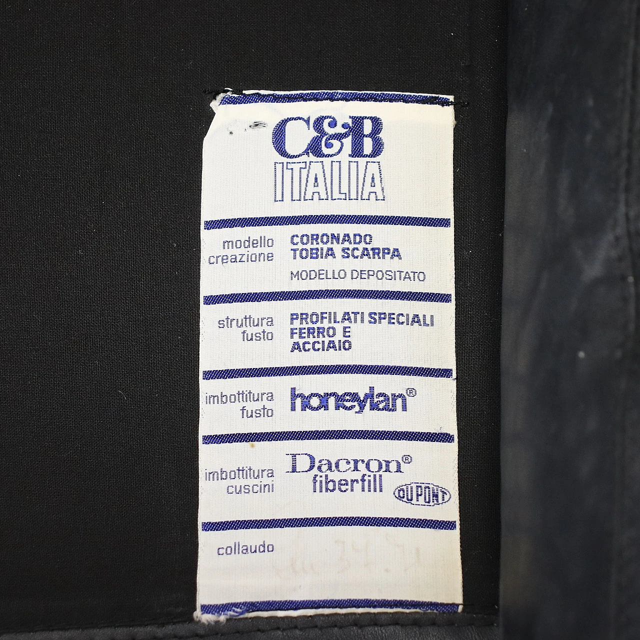 Divano Coronado in pelle di Tobia Scarpa per C&B, anni '60 8