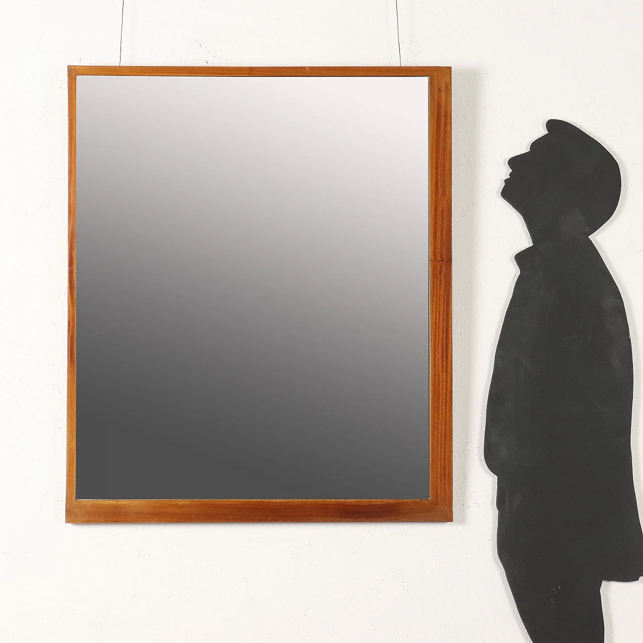 Mirror with walnut veneer frame, 1960s 2