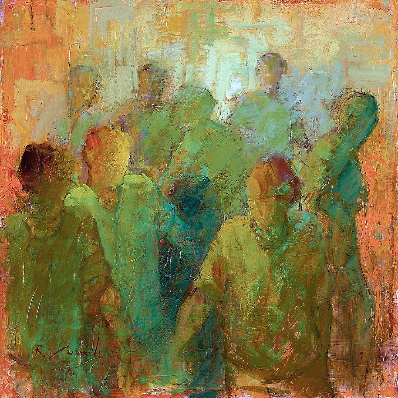 Renato Criscuolo, In Strada, 2010, Olio su tela 1