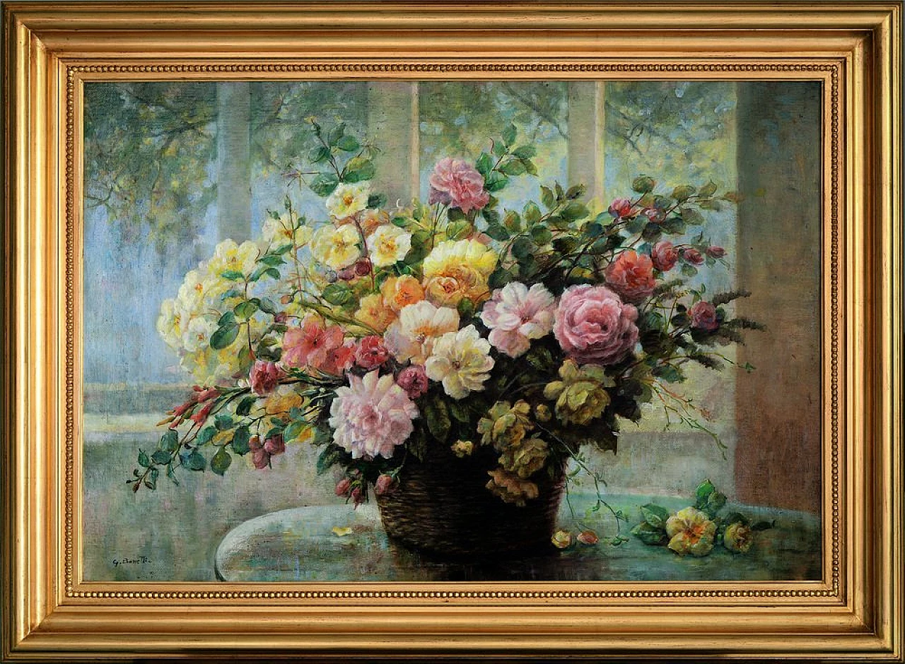 Blossoming Splendor, olio su tela di Giovanni Bonetti, anni 2000 1